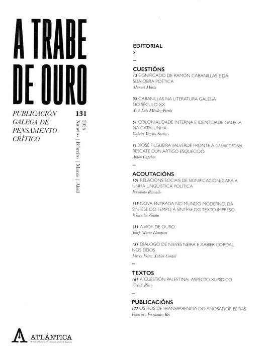 A TRABE DE OURO 131