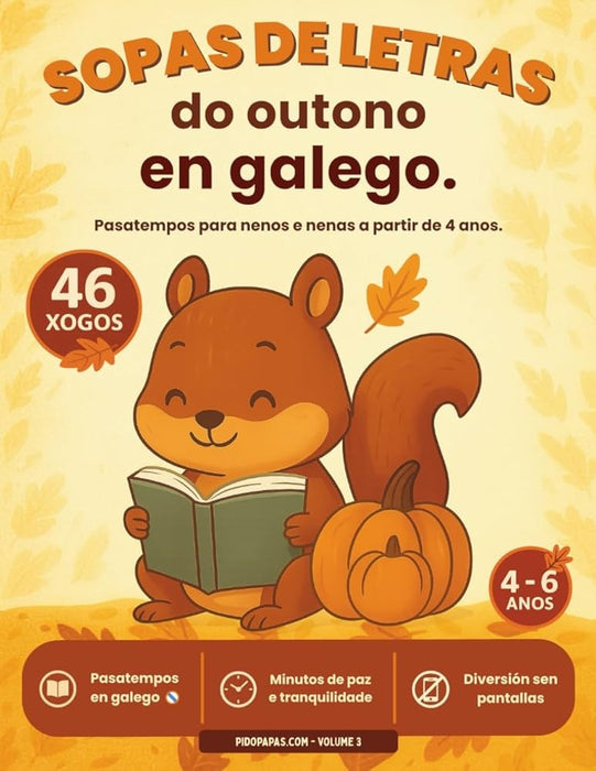 SOPAS DE LETRAS DO OUTONO EN GALEGO- 4-6 ANOS.