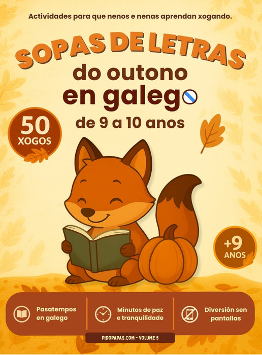 SOPAS DE LETRAS DO OUTONO EN GALEGO DE 9 A 10 ANOS