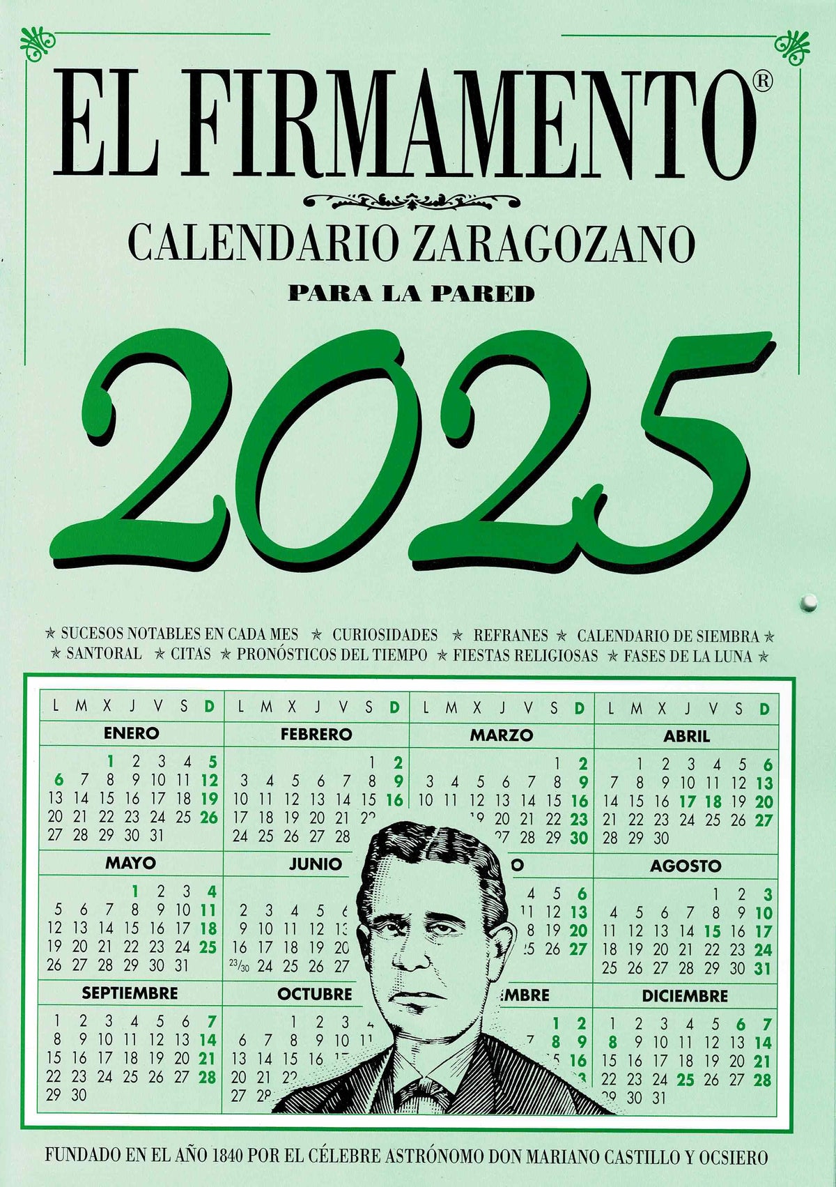 EL CALENDARIO ZARAGOZANO PARA LA PARED 2026