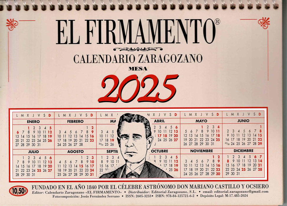 EL FIRMAMENTO. CALENDARIO ZARAGOZANO PARA SOBREMESA